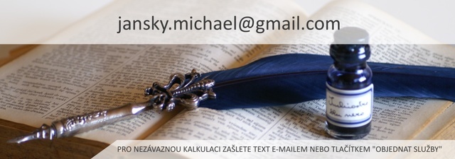 Mgr. Michael Janský Plzeň, překlady, korektury